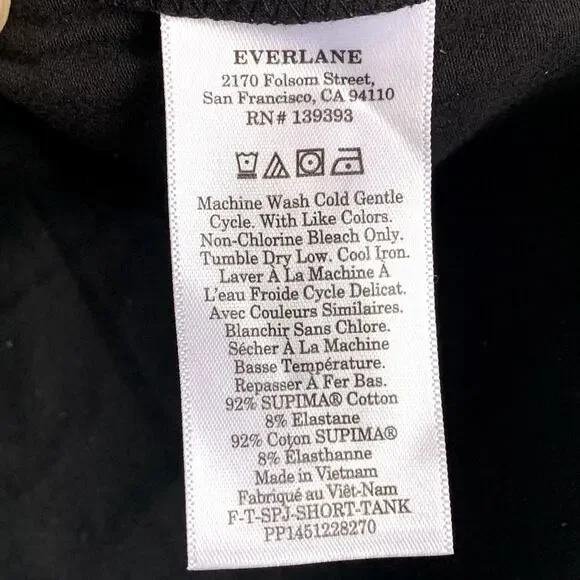 NEW Everlane The Supima Form Tank Top in Black - Picture 6 of 8